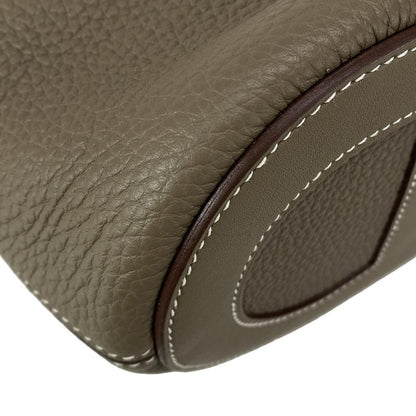 Hermes Handbag In The Loop 18 Etoupe Silver Hardware