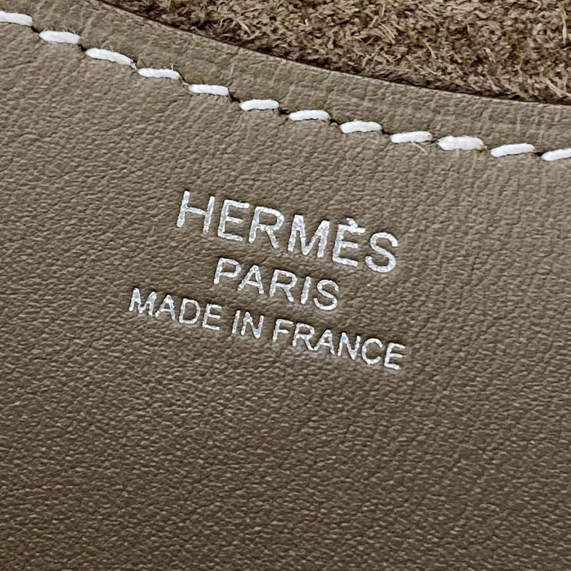 Hermes Handbag In The Loop 18 Etoupe Silver Hardware