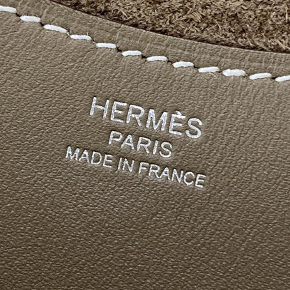 Hermes Handbag In The Loop 18 Etoupe Silver Hardware