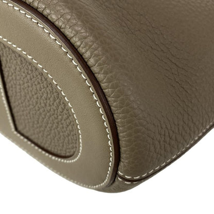 Hermes Handbag In The Loop 18 Etoupe Silver Hardware