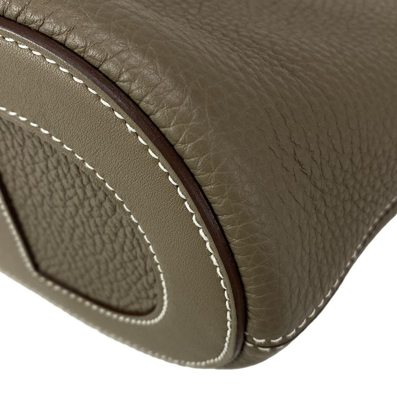 Hermes Handbag In The Loop 18 Etoupe Silver Hardware