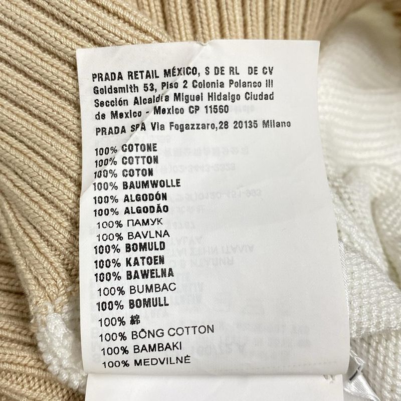 Prada Seventh Sleeve Sweater Size 36 S Women - P24i1r White And Beige 2023
