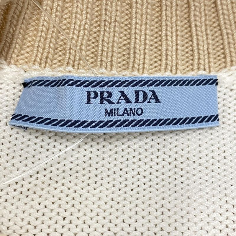 Prada Seventh Sleeve Sweater Size 36 S Women - P24i1r White And Beige 2023
