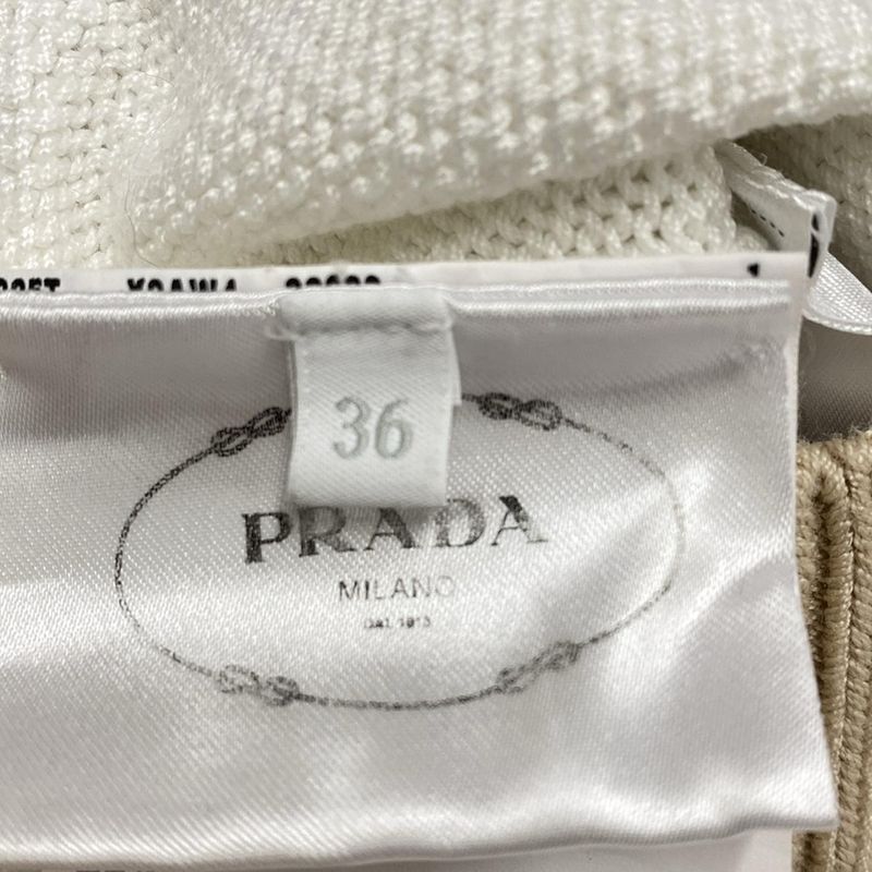 Prada Seventh Sleeve Sweater Size 36 S Women - P24i1r White And Beige 2023