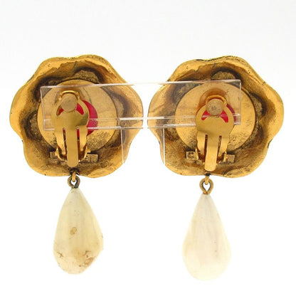 Chanel Earring Gripore Gold×red×white