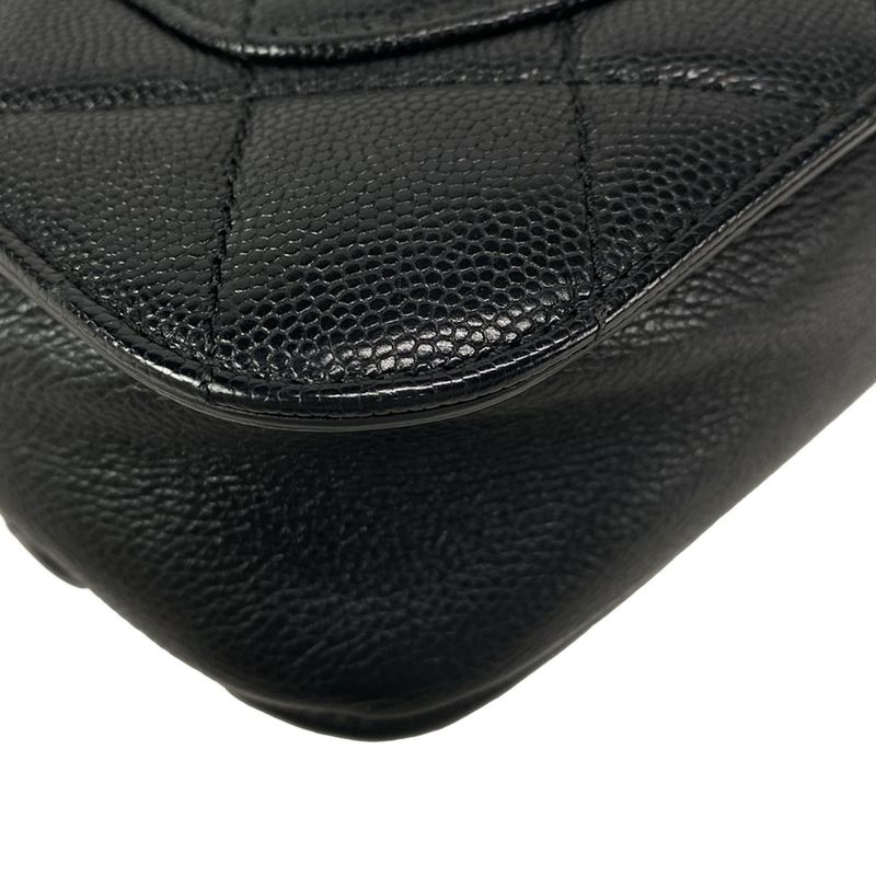 Chanel Shoulder Bag Matelasse Black Chain Shoulder / Studded / Gold Hardware /