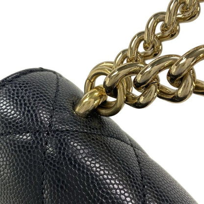 Chanel Shoulder Bag Matelasse Black Chain Shoulder / Studded / Gold Hardware /