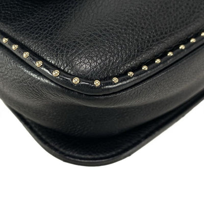 Chanel Shoulder Bag Matelasse Black Chain Shoulder / Studded / Gold Hardware /