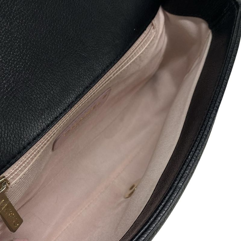 Chanel Shoulder Bag Matelasse Black Chain Shoulder / Studded / Gold Hardware /