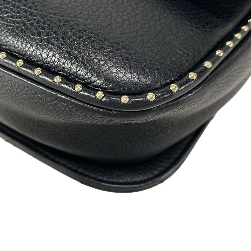 Chanel Shoulder Bag Matelasse Black Chain Shoulder / Studded / Gold Hardware /