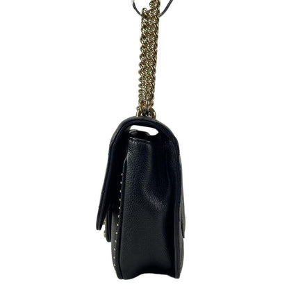 Chanel Shoulder Bag Matelasse Black Chain Shoulder / Studded / Gold Hardware /