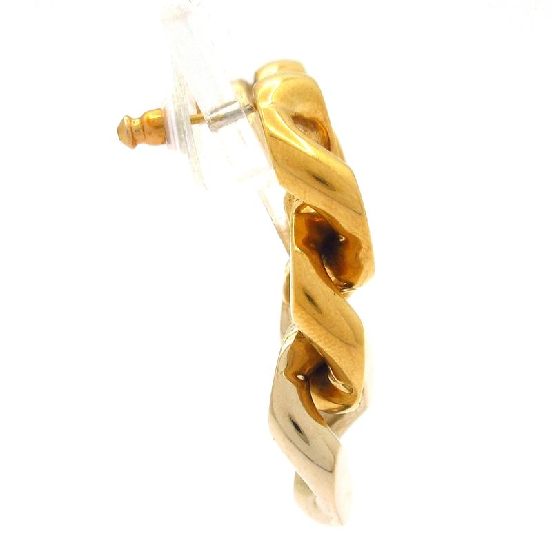 Saint Laurent Paris Earrings - Gold Signature/curved Chain/surgical