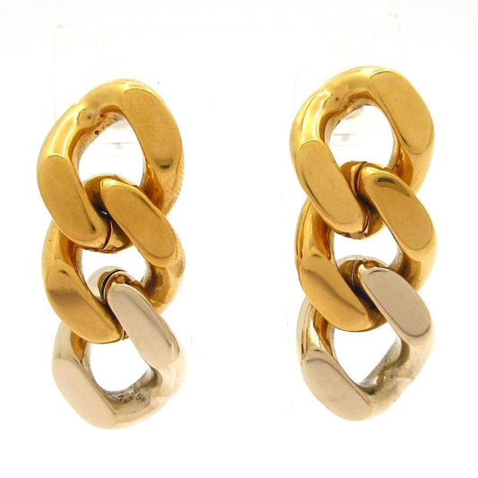 Saint Laurent Paris Earrings - Gold Signature/curved Chain/surgical