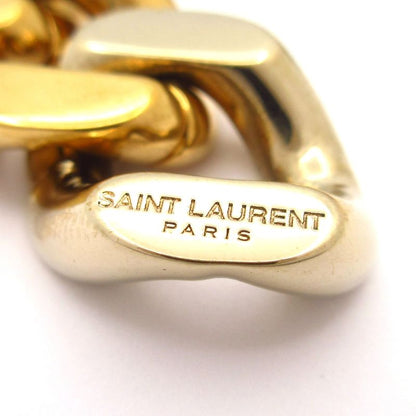 Saint Laurent Paris Earrings - Gold Signature/curved Chain/surgical