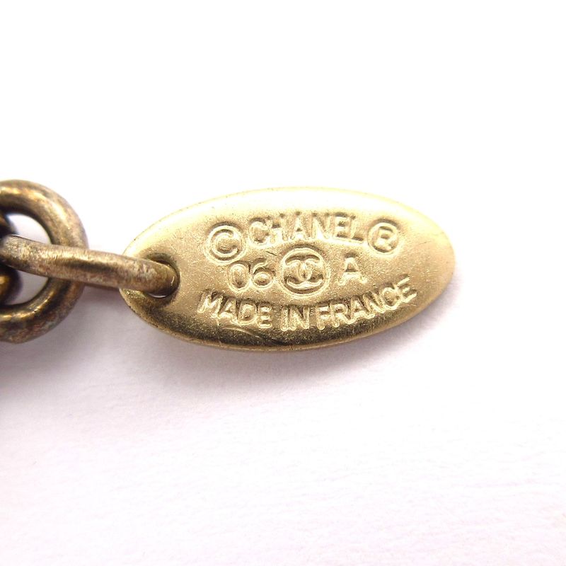 Chanel Necklace - Gold X Ivory X Black No5 / Striped / Coco Mark / Ribbon /