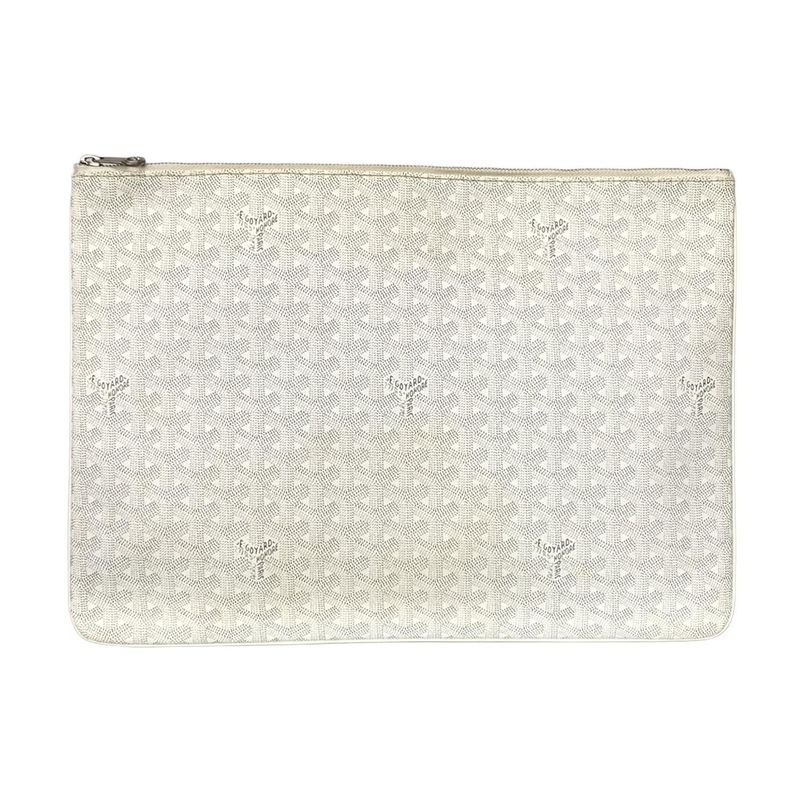 Goyard Senna GM Clutch Bag White