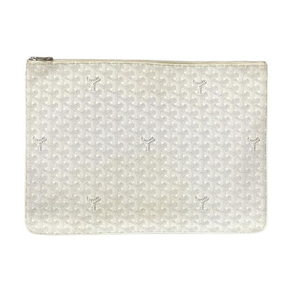 Goyard Senna GM Clutch Bag White