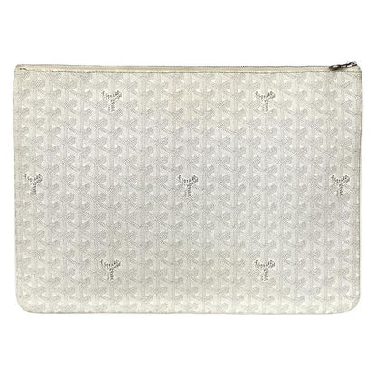 Goyard Senna GM Clutch Bag White