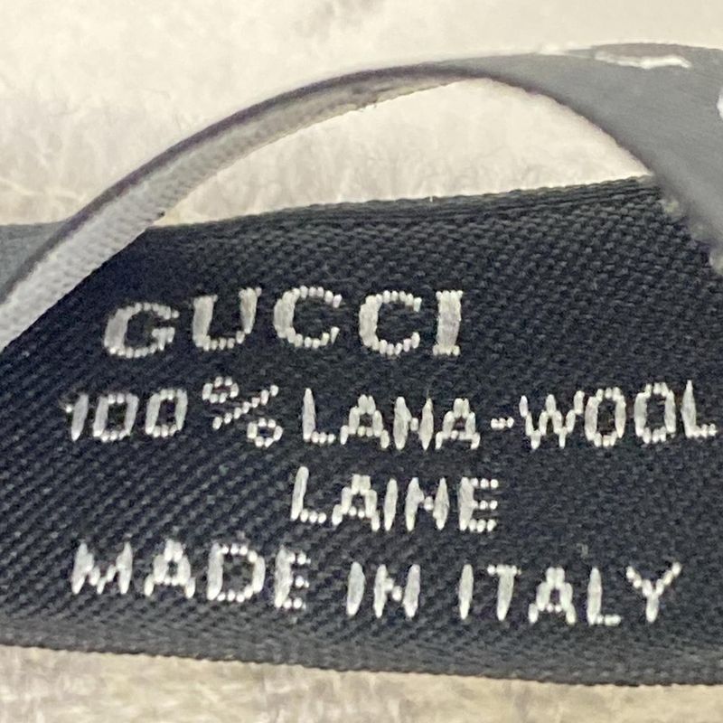 Gucci Stole (shawl) - Gray And White GG Pattern Wool