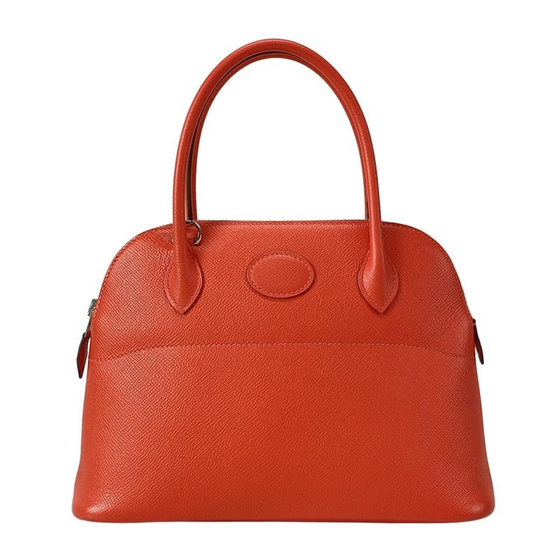Hermes Bolide 27 Rouge Pivoine Silver Hardware