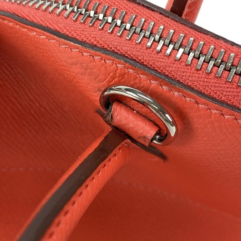 Hermes Bolide 27 Rouge Pivoine Silver Hardware