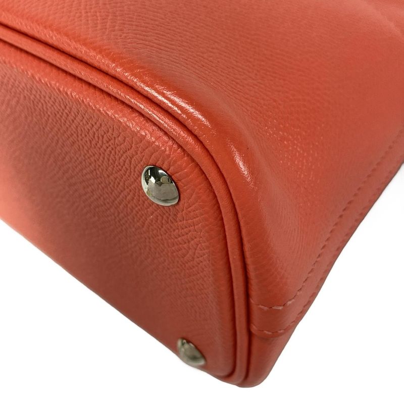Hermes Bolide 27 Rouge Pivoine Silver Hardware
