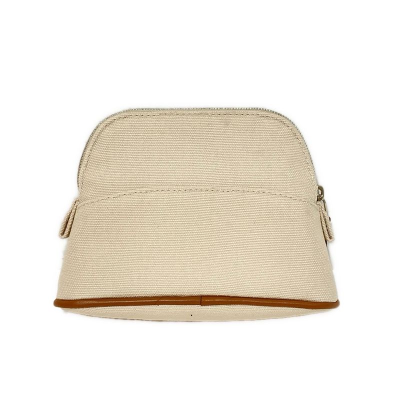 Hermes Pouch Bolide Pouch 15/bolide Pouch Mini Beige And Brown Silver Hardware