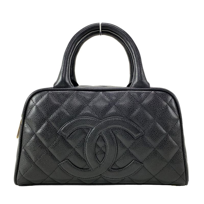 Chanel Handbag Matelasse A20996 Black Mini Boston/gold Hardware
