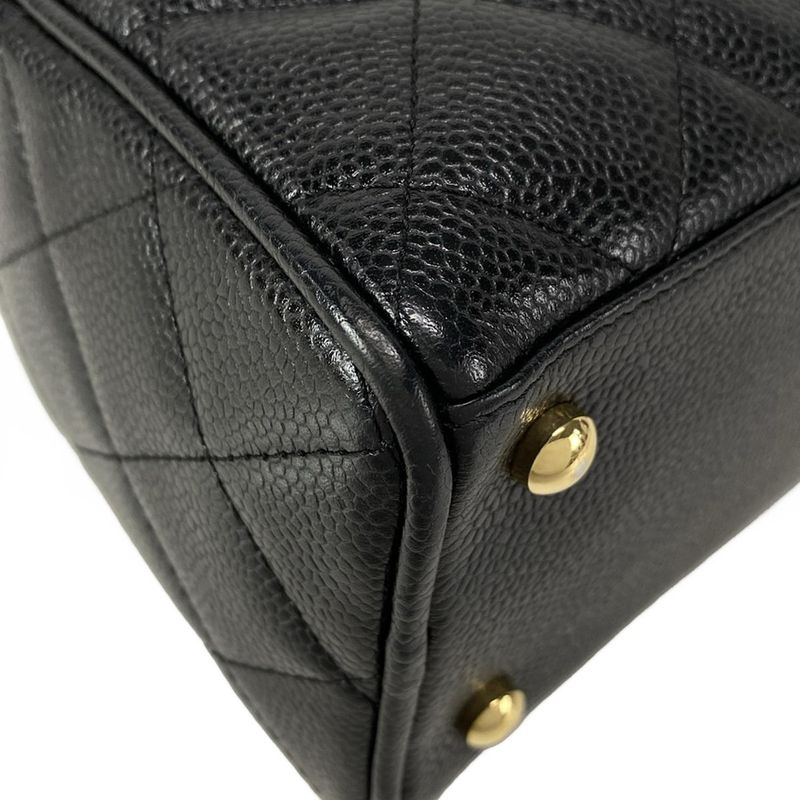 Chanel Handbag Matelasse A20996 Black Mini Boston/gold Hardware