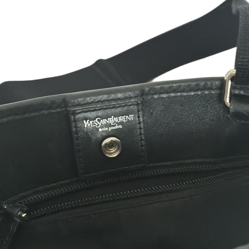Yvessaint Laurent Rivegauche (ysl) Shoulder Bag - 133163 Black Leather