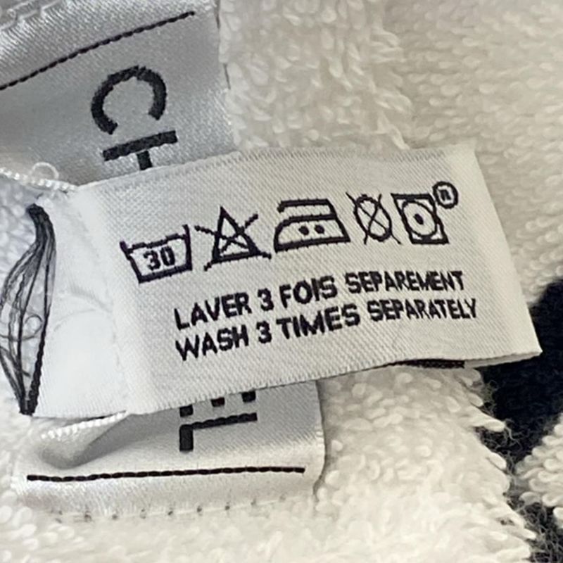 Chanel Blanket White And Black Coco Mark Cotton