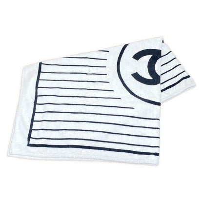Chanel Blanket White And Black Coco Mark Cotton