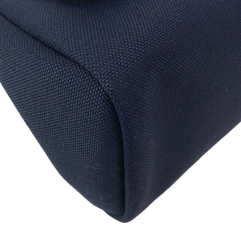 Hermes Handbag Herbag Zip PM Navy And Black Silver Hardware