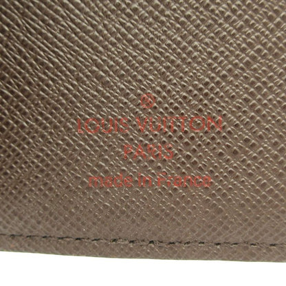 Louis Vuitton Card Case Damier Organizer Duposhe N63145 Ebène Engraved Initials