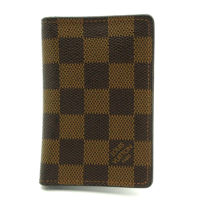Louis Vuitton Card Case Damier Organizer Duposhe N63145 Ebène Engraved Initials
