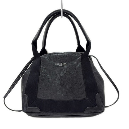 Balenciaga Tote Bag Navy Cabas XS 542018 Black Mini Bag Leather