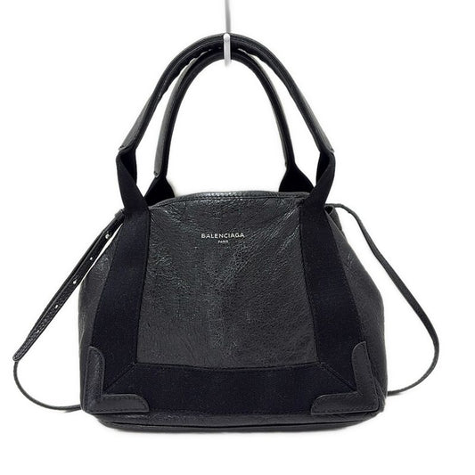 Balenciaga Tote Bag Navy Cabas XS 542018 Black Mini Bag Leather