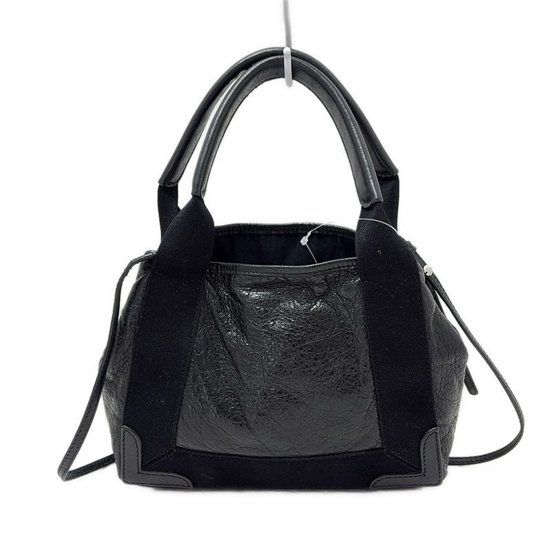 Balenciaga Tote Bag Navy Cabas XS 542018 Black Mini Bag Leather