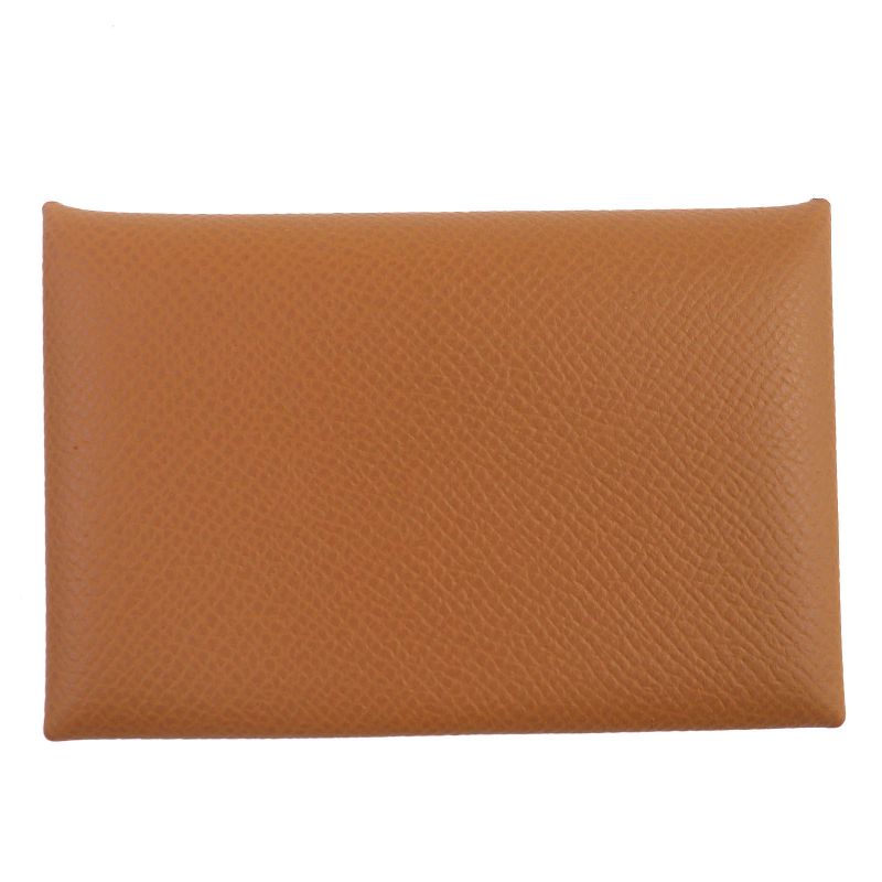 Hermes Calvi Vaux Epson Gold Silver Hardware Card Case Business Card Holder