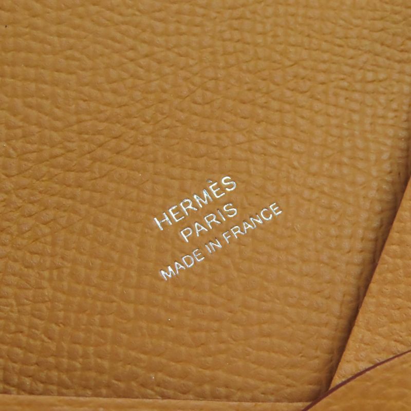 Hermes Calvi Vaux Epson Gold Silver Hardware Card Case Business Card Holder