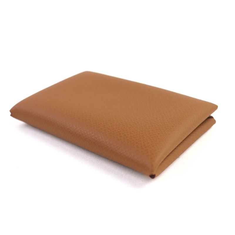 Hermes Calvi Vaux Epson Gold Silver Hardware Card Case Business Card Holder