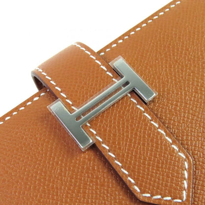 Hermes Bearn Souffle Vaume D'adam Gold Silver Hardware H Logo Long Wallet Long