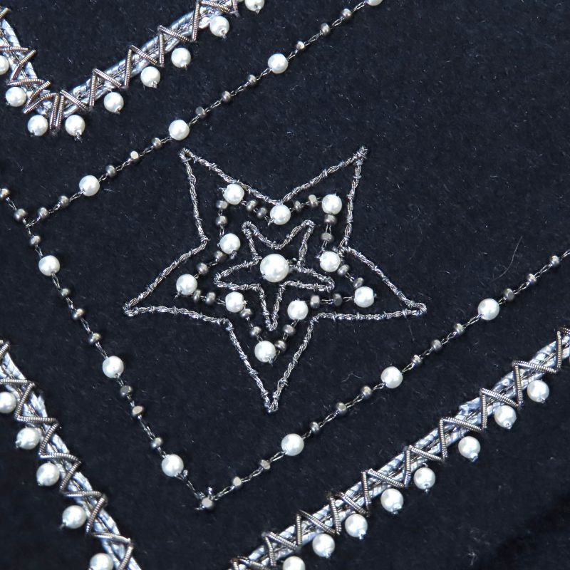 Christian DIOR 25SS 510c80y1116 Wool Rabbit Logo Studded Sailor Collar Jacket