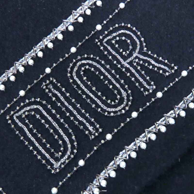 Christian DIOR 25SS 510c80y1116 Wool Rabbit Logo Studded Sailor Collar Jacket