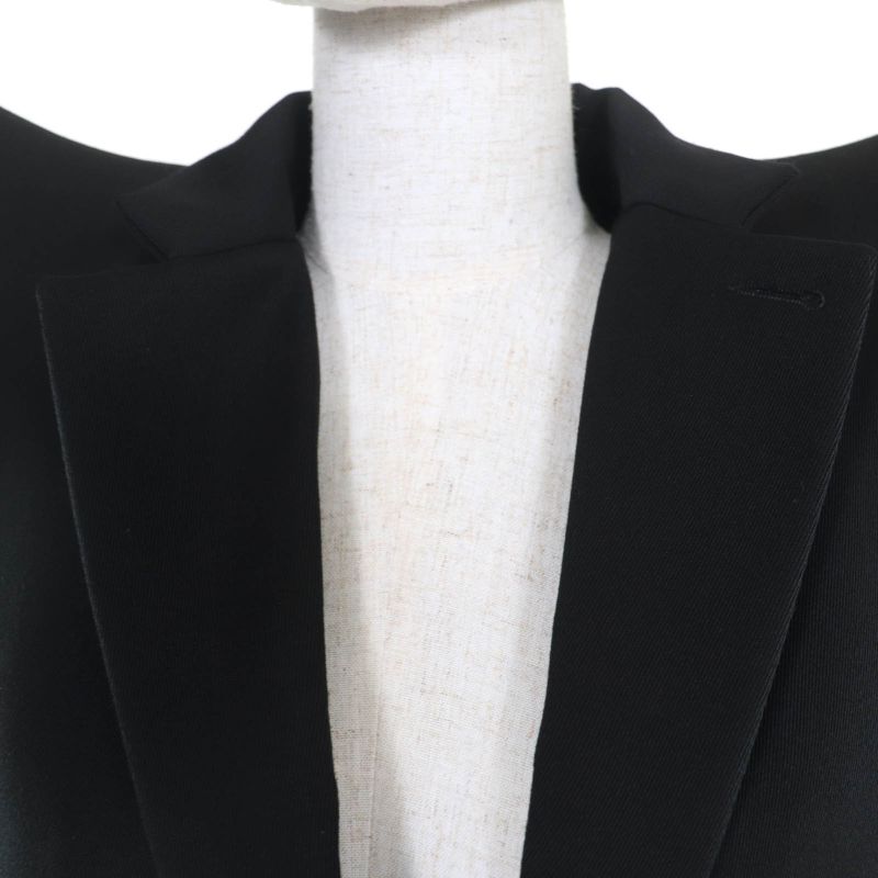 Balenciaga 20AW 642191 100% Wool Power Shoulder Pagoda Jacket Black 34 Made In