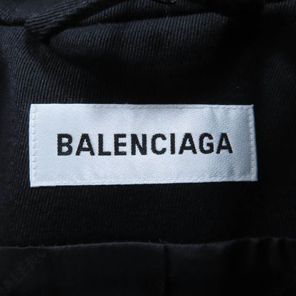 Balenciaga 20AW 642191 100% Wool Power Shoulder Pagoda Jacket Black 34 Made In