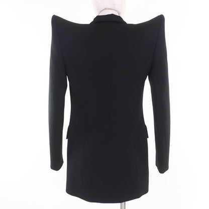 Balenciaga 20AW 642191 100% Wool Power Shoulder Pagoda Jacket Black 34 Made In