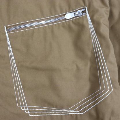 Hermes 24SS Serie Button Stitch Design Double Zip-up Jacket Brown 50 Made In