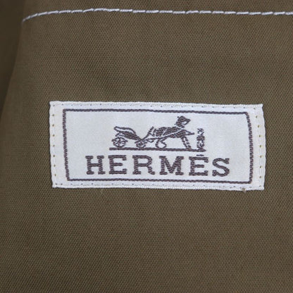 Hermes 24SS Serie Button Stitch Design Double Zip-up Jacket Brown 50 Made In