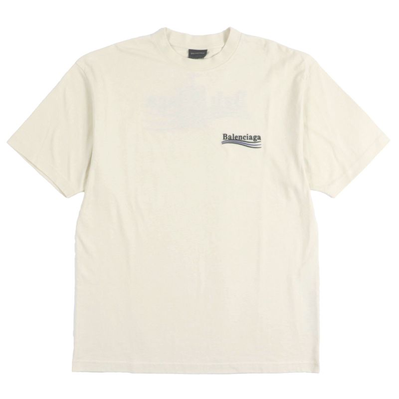 Balenciaga 22AW 641655 Logo Embroidery Oversized Short Sleeve Short Sleeve